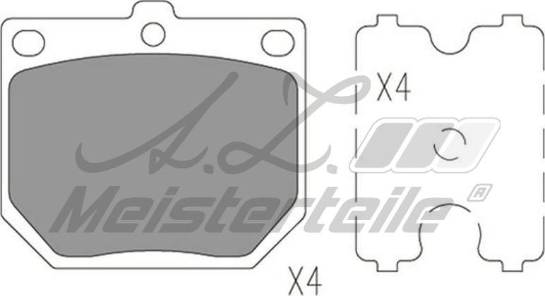 A.Z. Meisterteile AZMT-44-022-2576 - Kit de plaquettes de frein, frein à disque cwaw.fr