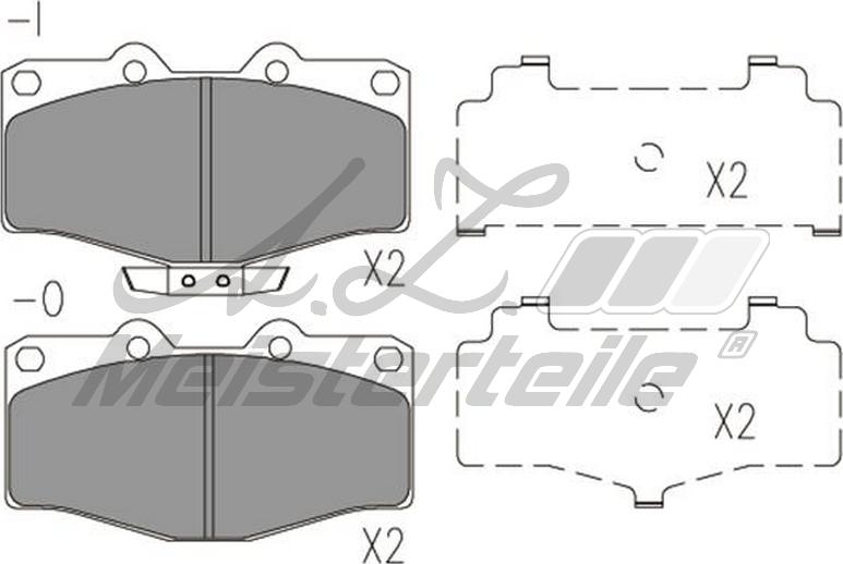 A.Z. Meisterteile AZMT-44-022-2645 - Kit de plaquettes de frein, frein à disque cwaw.fr