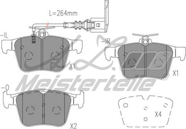 A.Z. Meisterteile AZMT-44-022-2653 - Kit de plaquettes de frein, frein à disque cwaw.fr