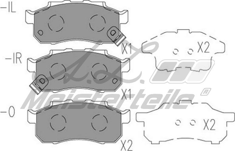 A.Z. Meisterteile AZMT-44-022-2630 - Kit de plaquettes de frein, frein à disque cwaw.fr