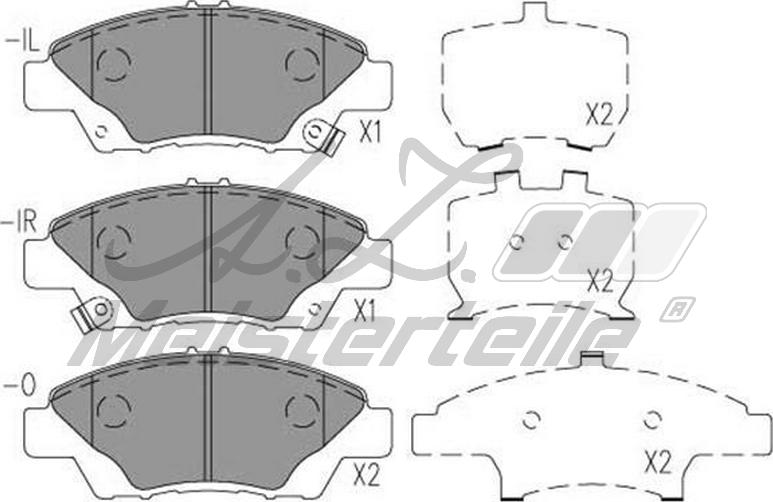 A.Z. Meisterteile AZMT-44-022-2637 - Kit de plaquettes de frein, frein à disque cwaw.fr