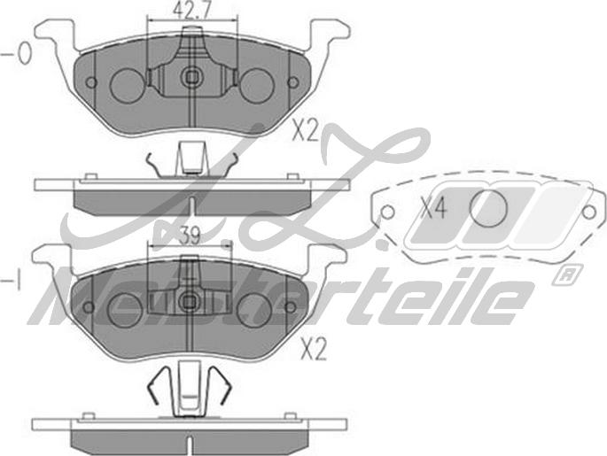 A.Z. Meisterteile AZMT-44-022-2044 - Kit de plaquettes de frein, frein à disque cwaw.fr