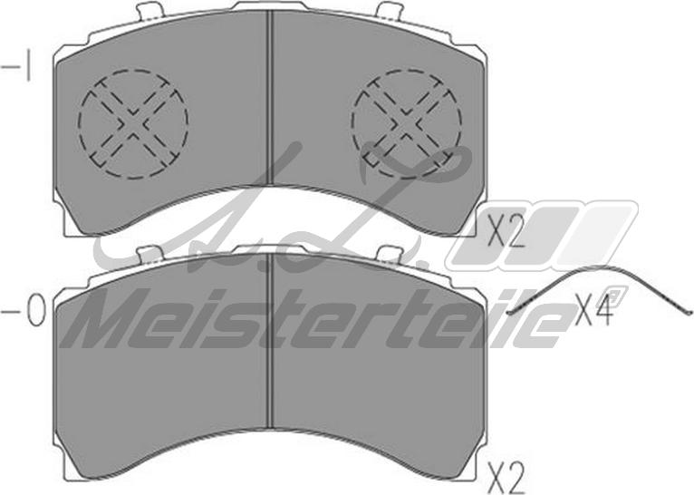 A.Z. Meisterteile AZMT-44-022-2040 - Kit de plaquettes de frein, frein à disque cwaw.fr