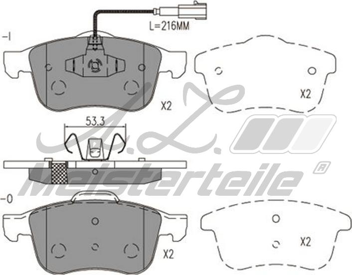 A.Z. Meisterteile AZMT-44-022-2050 - Kit de plaquettes de frein, frein à disque cwaw.fr