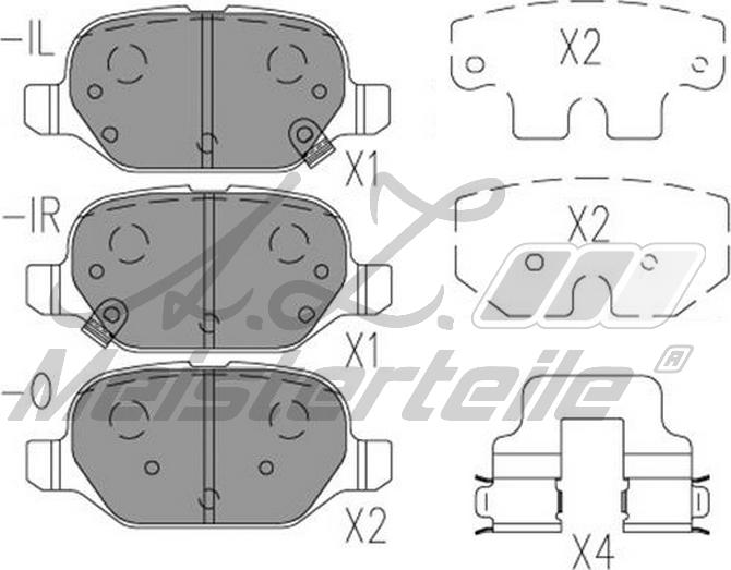 A.Z. Meisterteile AZMT-44-022-2053 - Kit de plaquettes de frein, frein à disque cwaw.fr