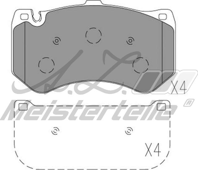 A.Z. Meisterteile AZMT-44-022-2052 - Kit de plaquettes de frein, frein à disque cwaw.fr