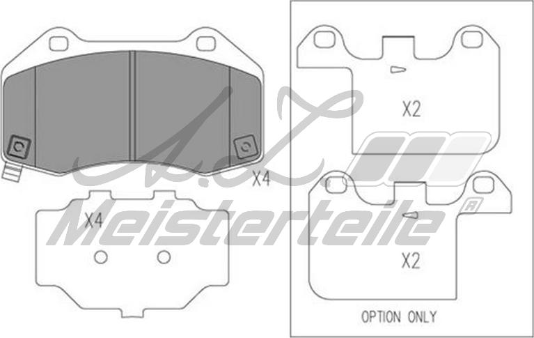 A.Z. Meisterteile AZMT-44-022-2057 - Kit de plaquettes de frein, frein à disque cwaw.fr