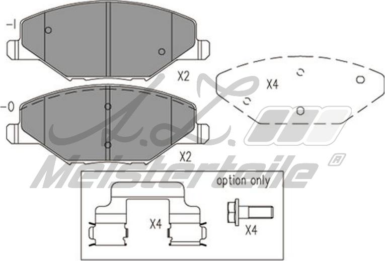 A.Z. Meisterteile AZMT-44-022-2065 - Kit de plaquettes de frein, frein à disque cwaw.fr