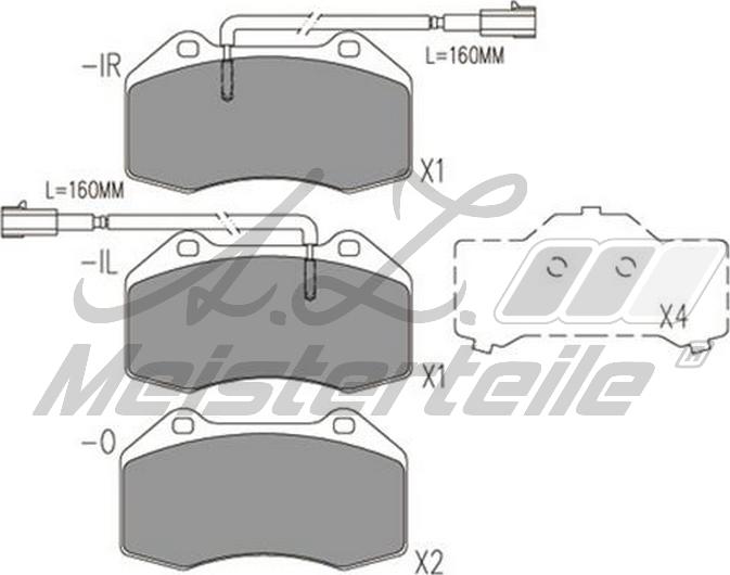 A.Z. Meisterteile AZMT-44-022-2068 - Kit de plaquettes de frein, frein à disque cwaw.fr