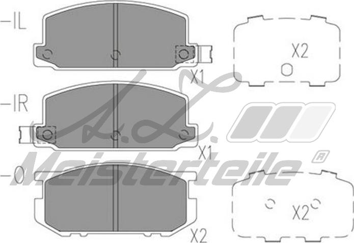 A.Z. Meisterteile AZMT-44-022-2005 - Kit de plaquettes de frein, frein à disque cwaw.fr