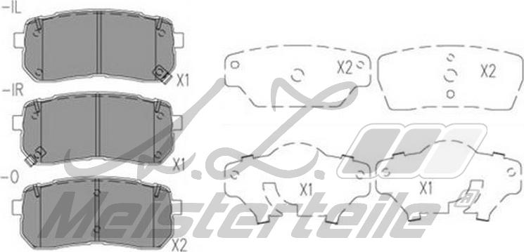 A.Z. Meisterteile AZMT-44-022-2007 - Kit de plaquettes de frein, frein à disque cwaw.fr