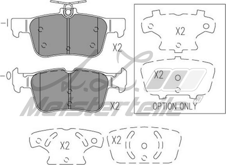 A.Z. Meisterteile AZMT-44-022-2016 - Kit de plaquettes de frein, frein à disque cwaw.fr