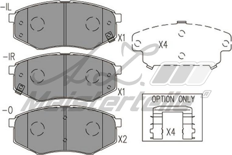 A.Z. Meisterteile AZMT-44-022-2088 - Kit de plaquettes de frein, frein à disque cwaw.fr