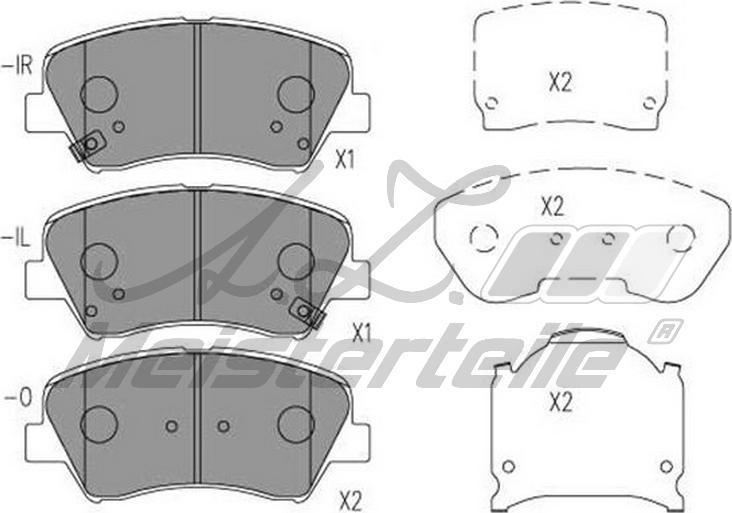 A.Z. Meisterteile AZMT-44-022-2087 - Kit de plaquettes de frein, frein à disque cwaw.fr