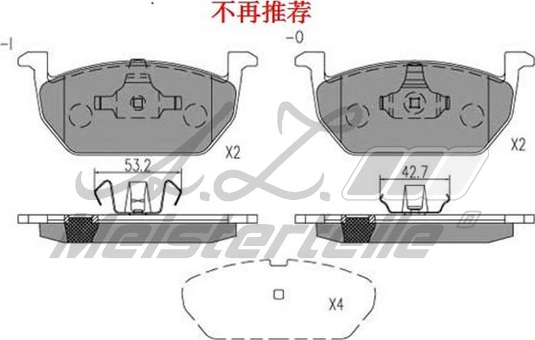 A.Z. Meisterteile AZMT-44-022-2030 - Kit de plaquettes de frein, frein à disque cwaw.fr