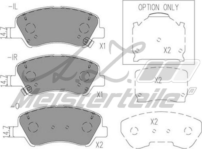 A.Z. Meisterteile AZMT-44-022-2033 - Kit de plaquettes de frein, frein à disque cwaw.fr