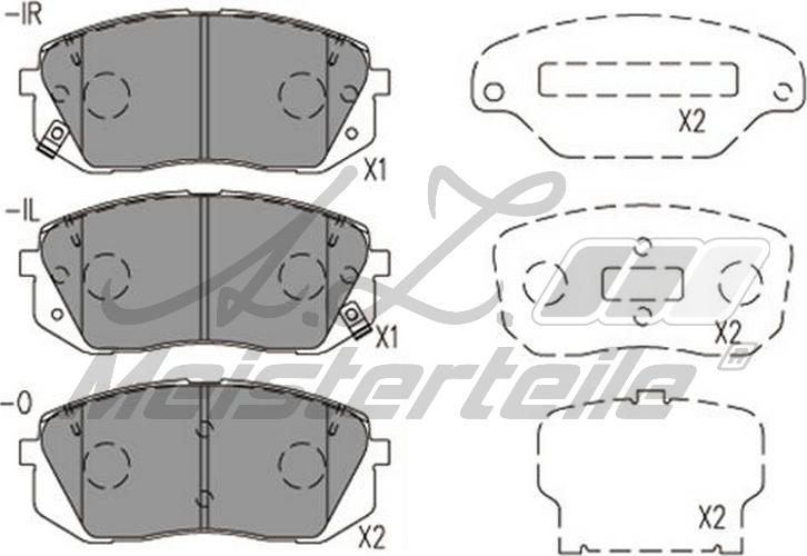 A.Z. Meisterteile AZMT-44-022-2037 - Kit de plaquettes de frein, frein à disque cwaw.fr