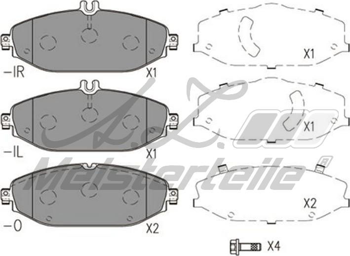 A.Z. Meisterteile AZMT-44-022-2077 - Kit de plaquettes de frein, frein à disque cwaw.fr