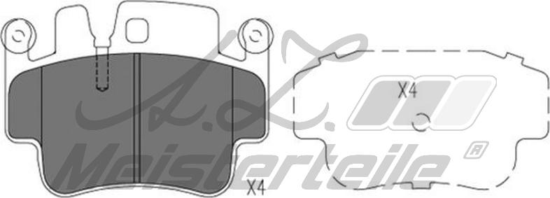 A.Z. Meisterteile AZMT-44-022-2199 - Kit de plaquettes de frein, frein à disque cwaw.fr