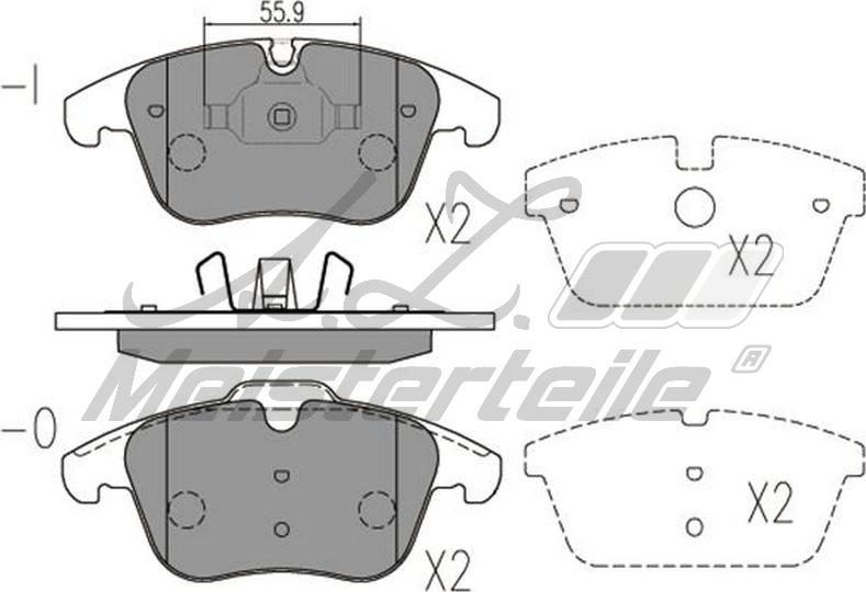 A.Z. Meisterteile AZMT-44-022-2194 - Kit de plaquettes de frein, frein à disque cwaw.fr