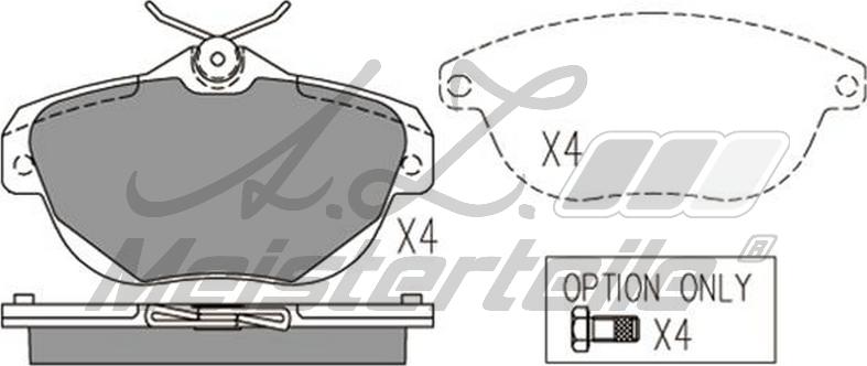 A.Z. Meisterteile AZMT-44-022-2190 - Kit de plaquettes de frein, frein à disque cwaw.fr