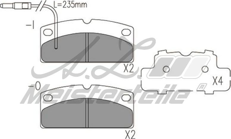 A.Z. Meisterteile AZMT-44-022-2191 - Kit de plaquettes de frein, frein à disque cwaw.fr