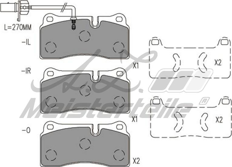 A.Z. Meisterteile AZMT-44-022-2197 - Kit de plaquettes de frein, frein à disque cwaw.fr