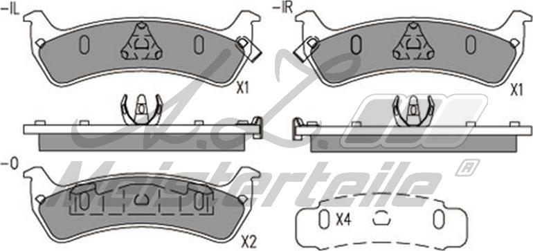 A.Z. Meisterteile AZMT-44-022-2149 - Kit de plaquettes de frein, frein à disque cwaw.fr