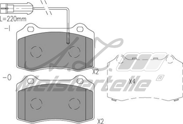 A.Z. Meisterteile AZMT-44-022-2144 - Kit de plaquettes de frein, frein à disque cwaw.fr