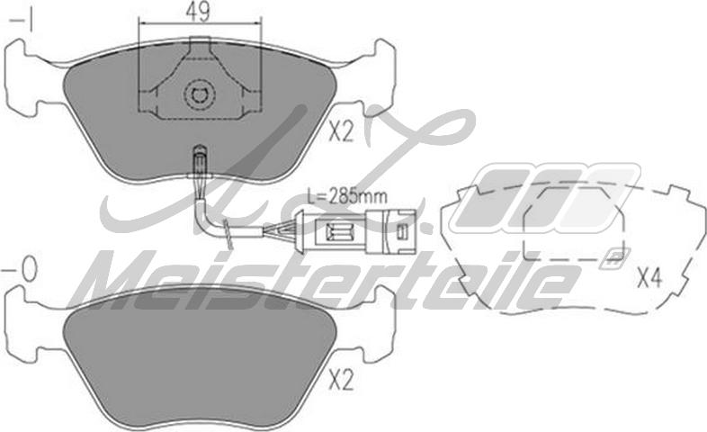 A.Z. Meisterteile AZMT-44-022-2145 - Kit de plaquettes de frein, frein à disque cwaw.fr