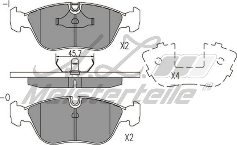 A.Z. Meisterteile AZMT-44-022-2140 - Kit de plaquettes de frein, frein à disque cwaw.fr