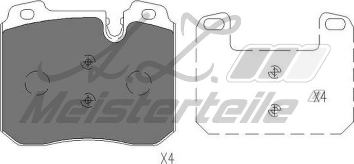 A.Z. Meisterteile AZMT-44-022-2141 - Kit de plaquettes de frein, frein à disque cwaw.fr