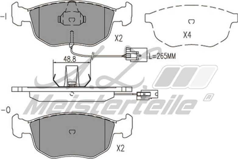 A.Z. Meisterteile AZMT-44-022-2147 - Kit de plaquettes de frein, frein à disque cwaw.fr