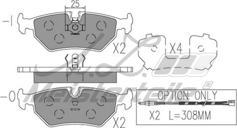 A.Z. Meisterteile AZMT-44-022-2155 - Kit de plaquettes de frein, frein à disque cwaw.fr