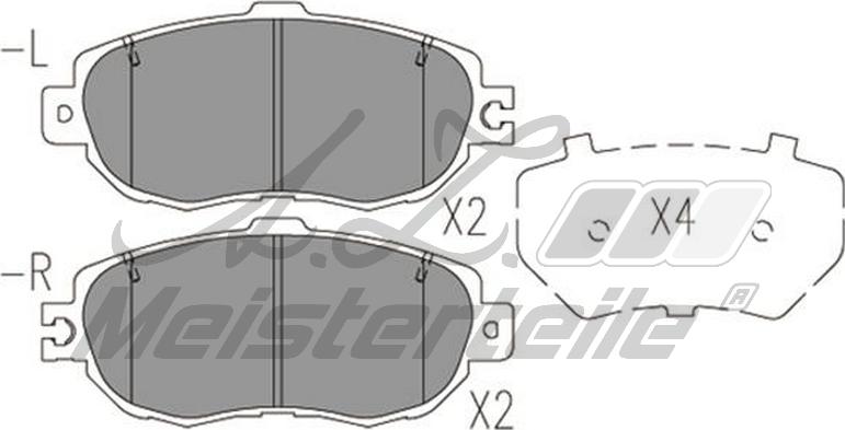 A.Z. Meisterteile AZMT-44-022-2150 - Kit de plaquettes de frein, frein à disque cwaw.fr