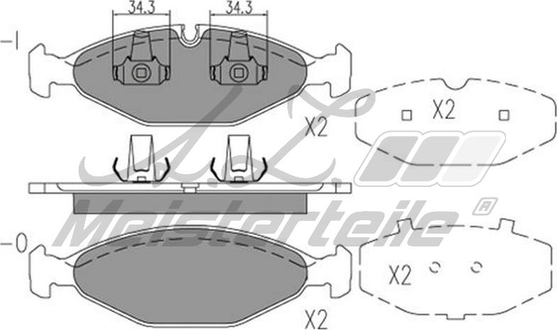 A.Z. Meisterteile AZMT-44-022-2169 - Kit de plaquettes de frein, frein à disque cwaw.fr