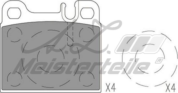 A.Z. Meisterteile AZMT-44-022-2160 - Kit de plaquettes de frein, frein à disque cwaw.fr