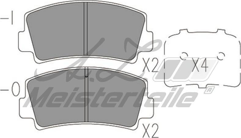 A.Z. Meisterteile AZMT-44-022-2168 - Kit de plaquettes de frein, frein à disque cwaw.fr