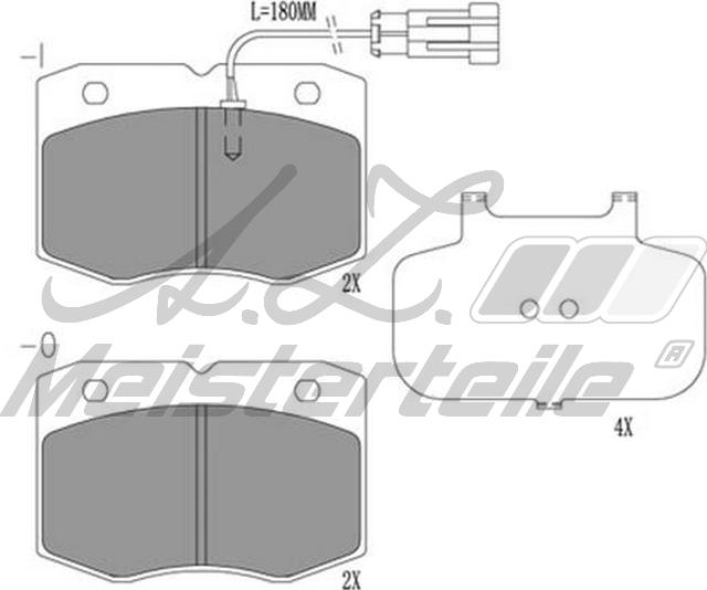 A.Z. Meisterteile AZMT-44-022-2163 - Kit de plaquettes de frein, frein à disque cwaw.fr