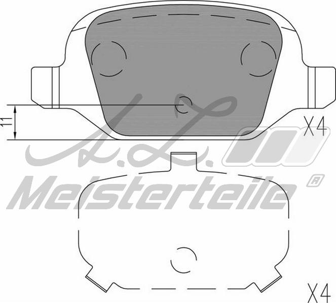 A.Z. Meisterteile AZMT-44-022-2167 - Kit de plaquettes de frein, frein à disque cwaw.fr