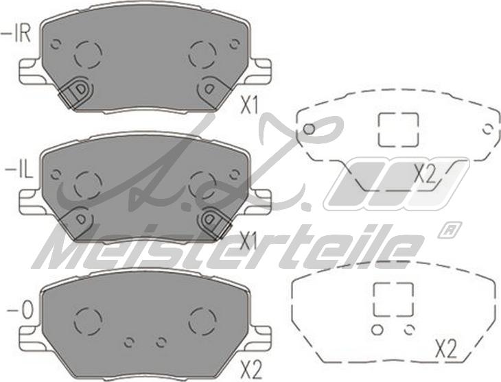 A.Z. Meisterteile AZMT-44-022-2104 - Kit de plaquettes de frein, frein à disque cwaw.fr