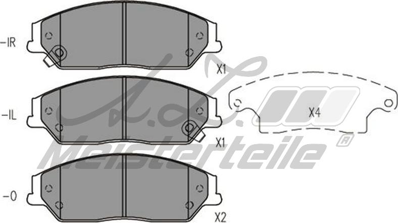 A.Z. Meisterteile AZMT-44-022-2101 - Kit de plaquettes de frein, frein à disque cwaw.fr