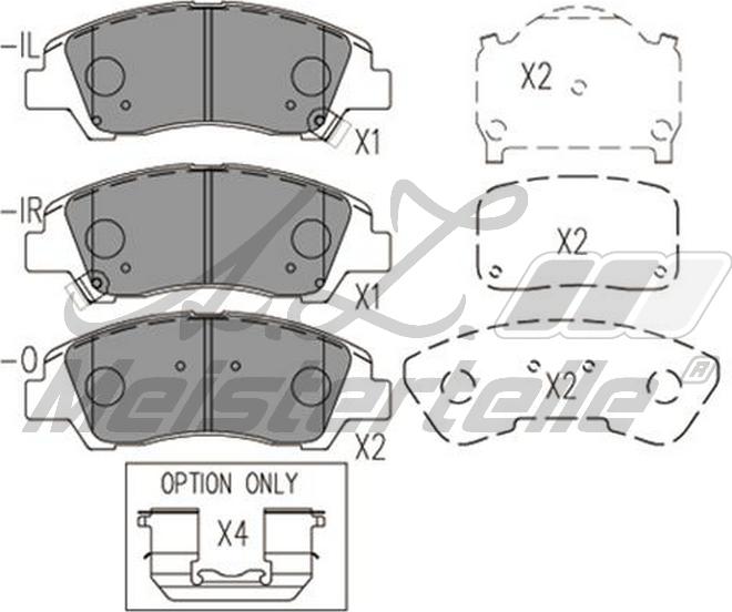 A.Z. Meisterteile AZMT-44-022-2103 - Kit de plaquettes de frein, frein à disque cwaw.fr