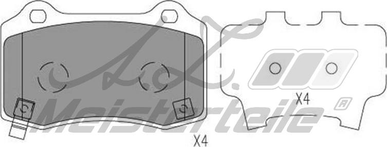 A.Z. Meisterteile AZMT-44-022-2107 - Kit de plaquettes de frein, frein à disque cwaw.fr