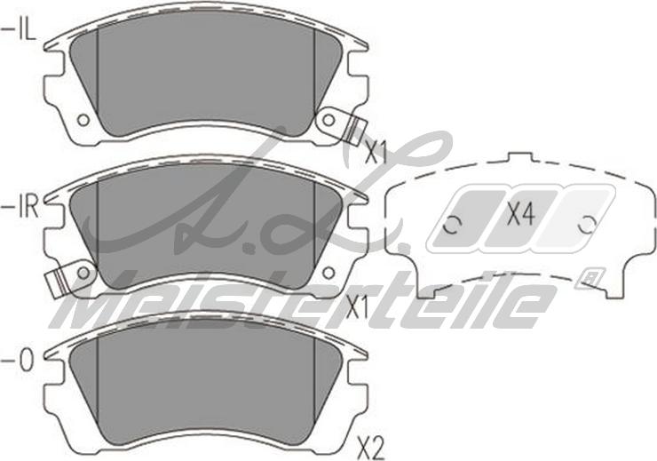 A.Z. Meisterteile AZMT-44-022-2116 - Kit de plaquettes de frein, frein à disque cwaw.fr