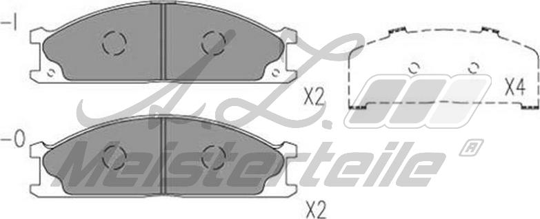 A.Z. Meisterteile AZMT-44-022-2117 - Kit de plaquettes de frein, frein à disque cwaw.fr