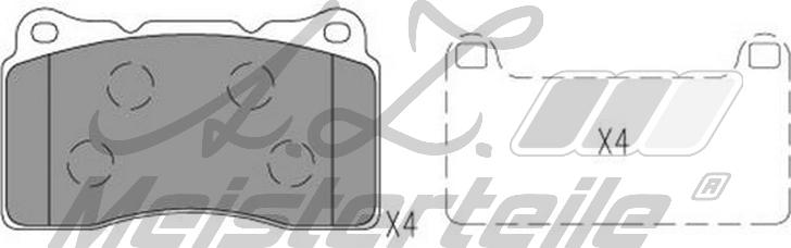 A.Z. Meisterteile AZMT-44-022-2186 - Kit de plaquettes de frein, frein à disque cwaw.fr