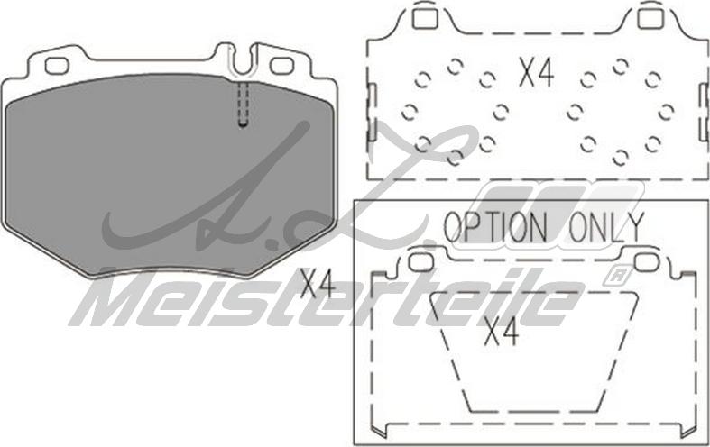 A.Z. Meisterteile AZMT-44-022-2183 - Kit de plaquettes de frein, frein à disque cwaw.fr