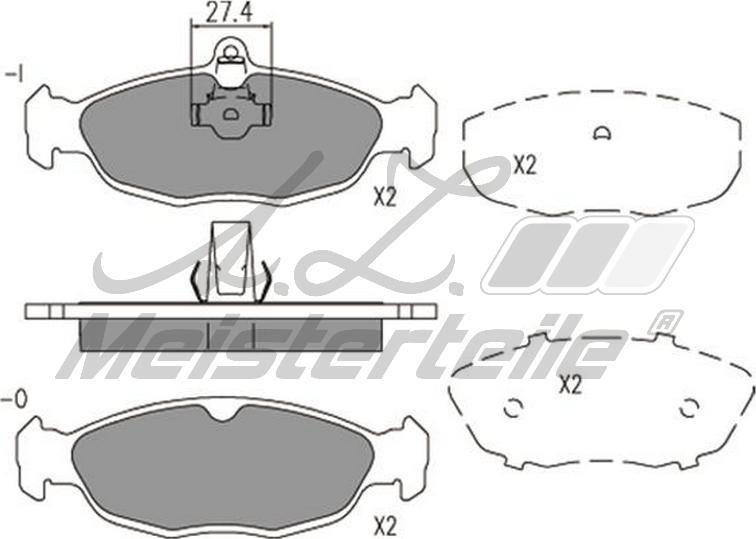 A.Z. Meisterteile AZMT-44-022-2182 - Kit de plaquettes de frein, frein à disque cwaw.fr