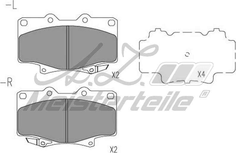 A.Z. Meisterteile AZMT-44-022-2139 - Kit de plaquettes de frein, frein à disque cwaw.fr